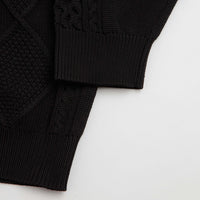 Snow Peak Technical Alan Knit Crewneck Sweatshirt - Black thumbnail