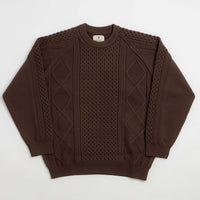 Snow Peak Technical Alan Knit Crewneck Sweatshirt - Brown thumbnail