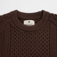Snow Peak Technical Alan Knit Crewneck Sweatshirt - Brown thumbnail