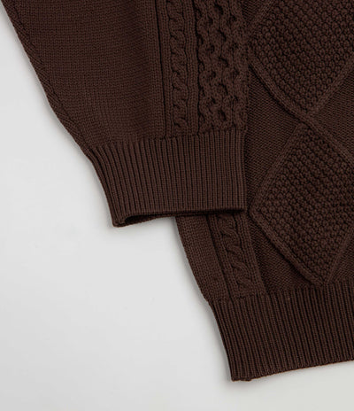 Snow Peak Technical Alan Knit Crewneck Sweatshirt - Brown