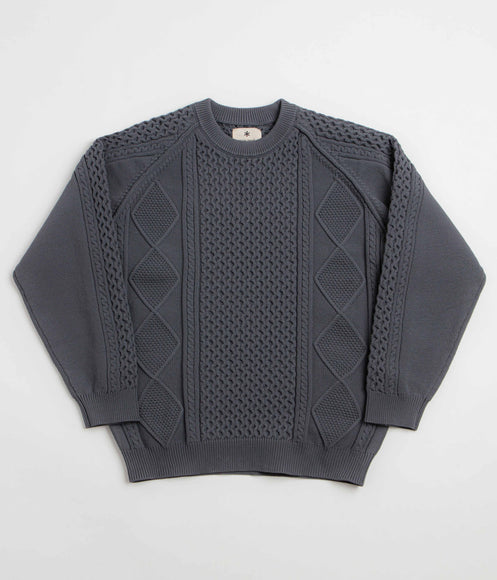 Snow Peak Technical Alan Knit Crewneck Sweatshirt - Charcoal