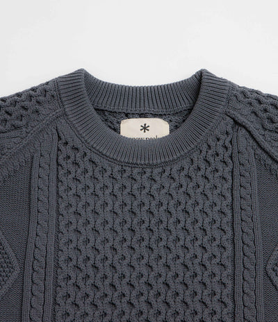 Snow Peak Technical Alan Knit Crewneck Sweatshirt - Charcoal