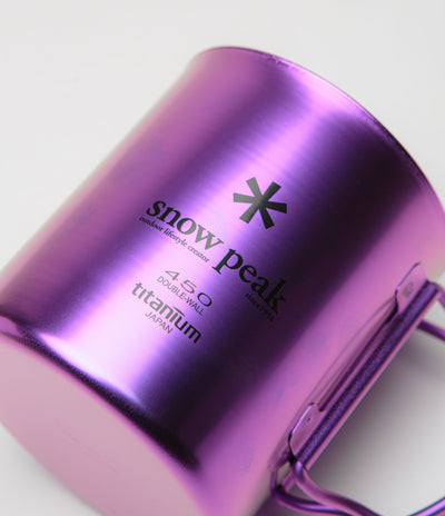 Snow Peak Titanium Double Wall 450ml Mug in Purple