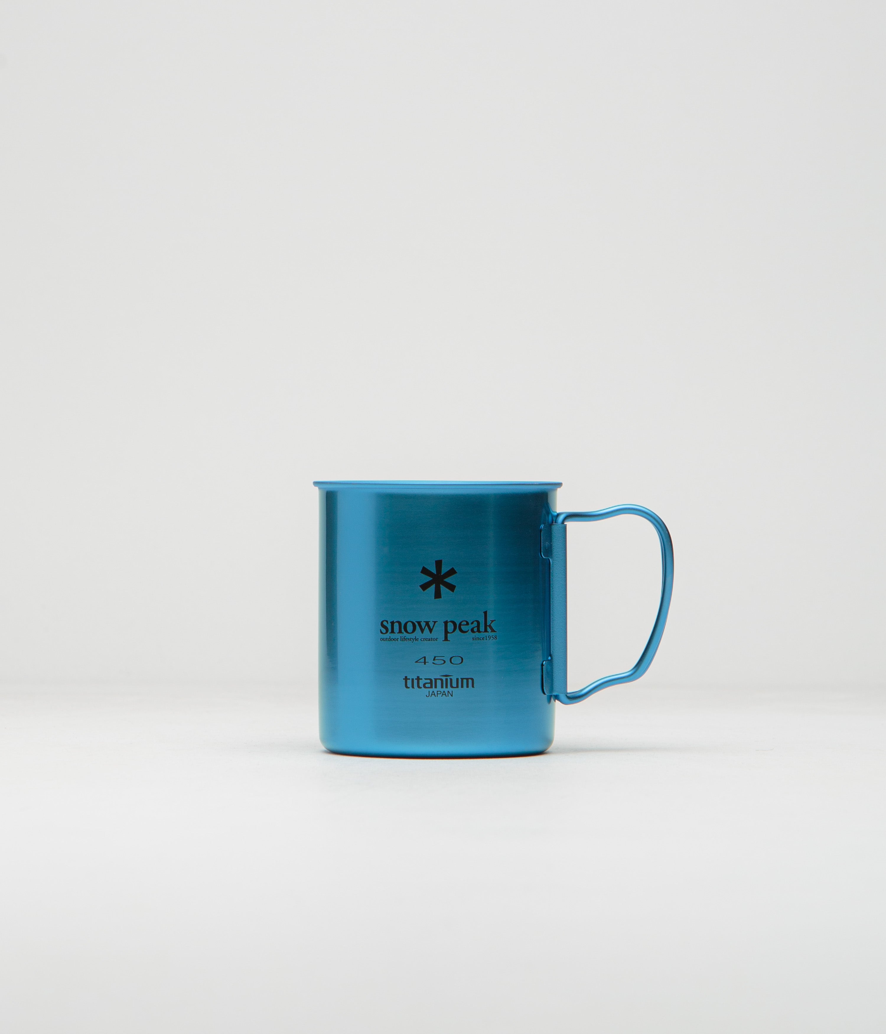 Snow Peak Titanium Single Wall 450ml Mug - Anodized Ocean