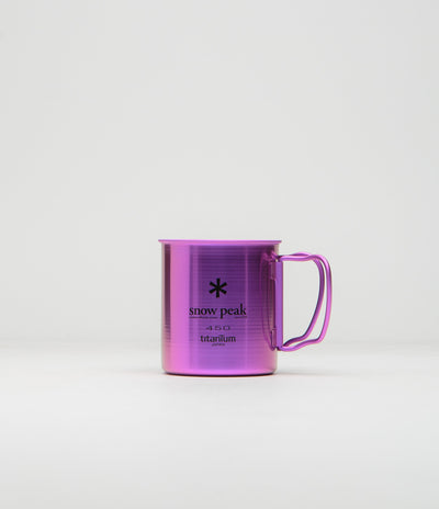 Snow Peak Titanium Single Wall 450ml Mug in Anodized Purple