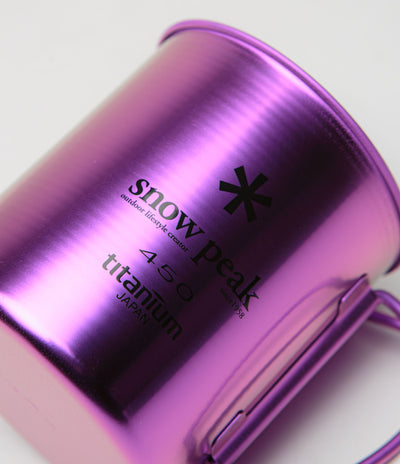 Snow Peak Titanium Single Wall 450ml Mug in Anodized Purple