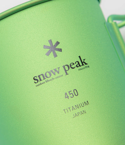 Snow Peak Titanium Single Wall 450ml Mug in Green