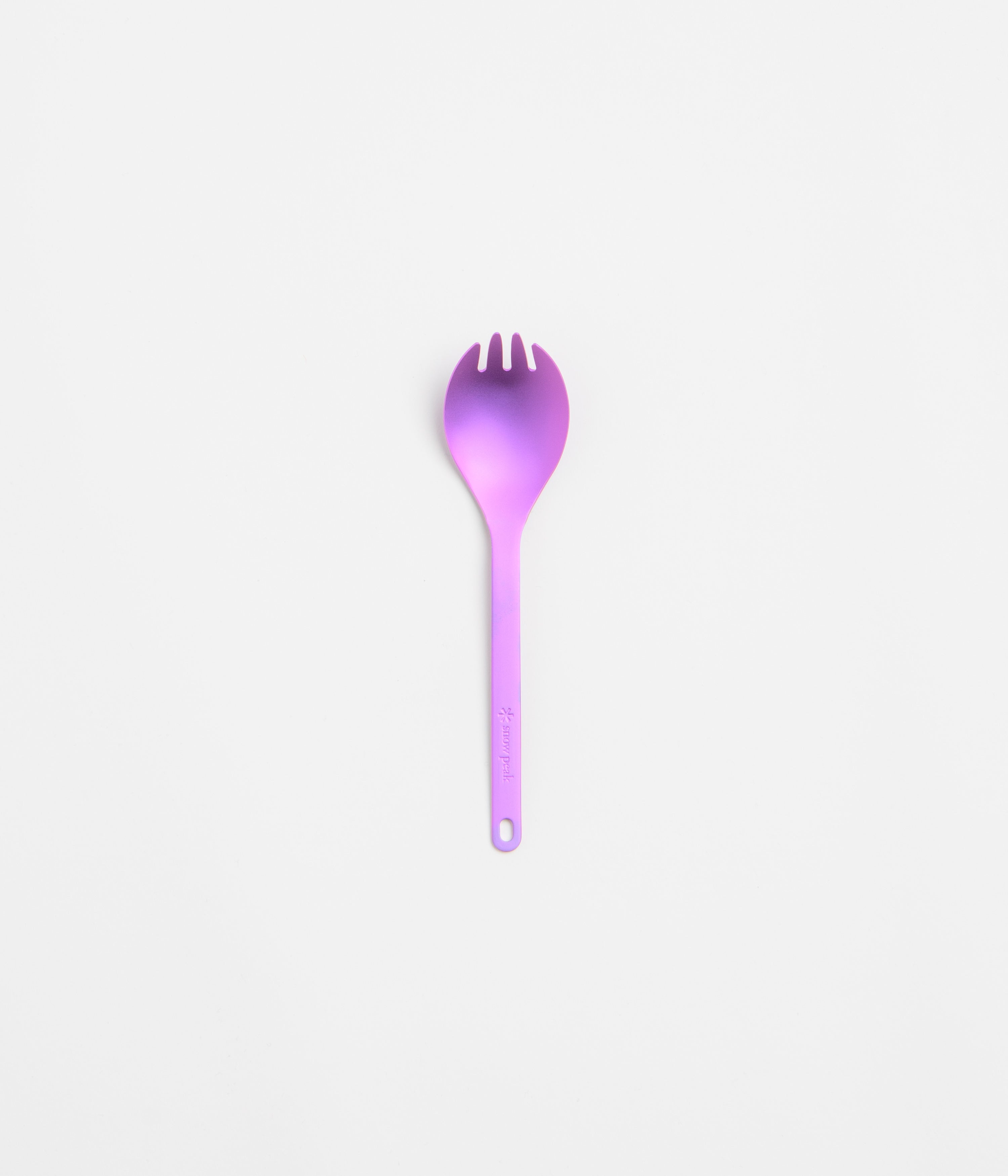 Snow Peak Titanium Spork in Purple Anodized