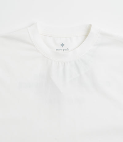 Snow Peak Typography Long Sleeve T-Shirt in Off White