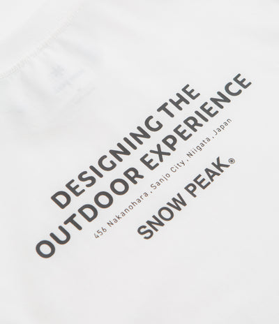 Snow Peak Typography Long Sleeve T-Shirt in Off White