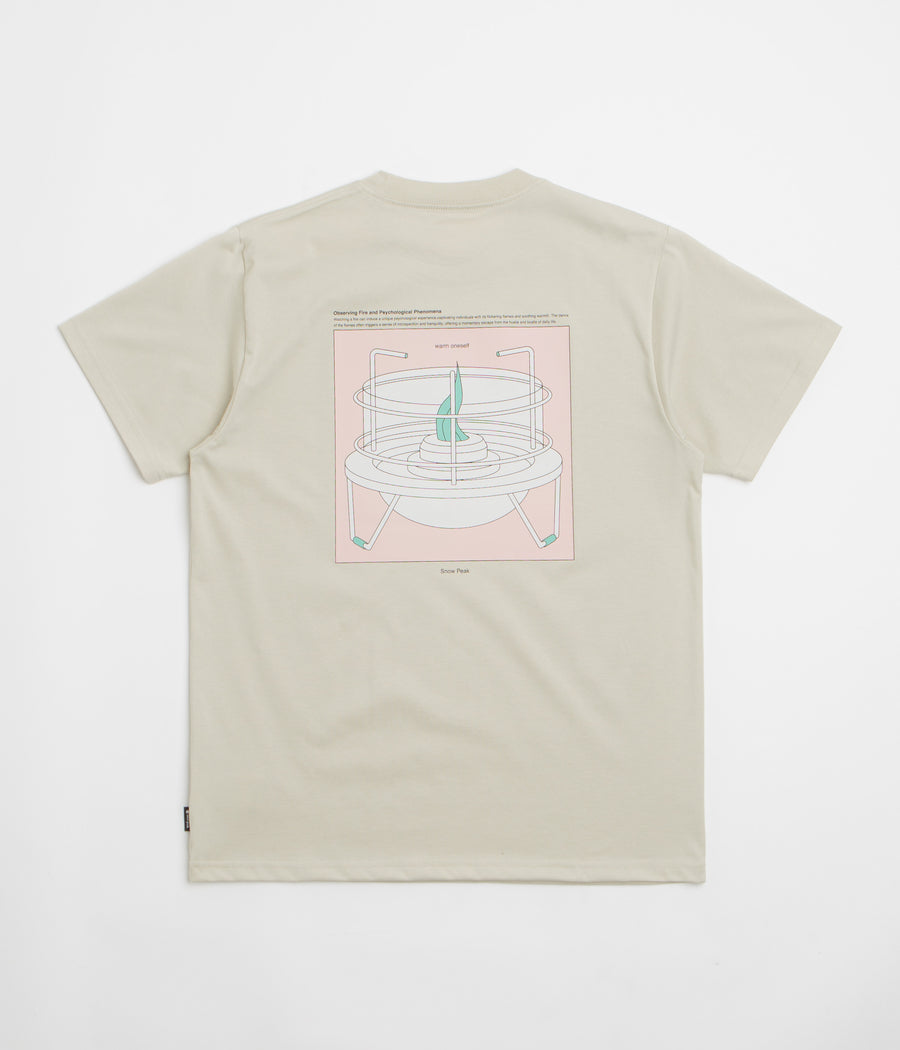 Snow Peak Warm Oneself T-Shirt in Light Beige