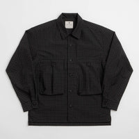Snow Peak Wool Reflective Grid Shirt - Black thumbnail