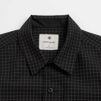 Snow Peak Wool Reflective Grid Shirt - Black thumbnail