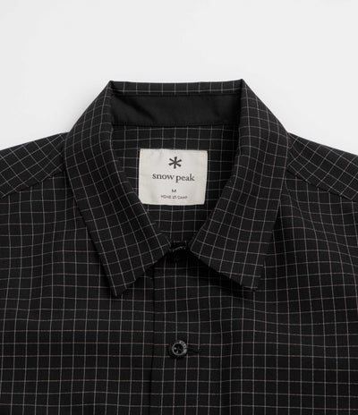 Snow Peak Wool Reflective Grid Shirt - Black