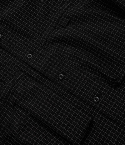 Snow Peak Wool Reflective Grid Shirt - Black