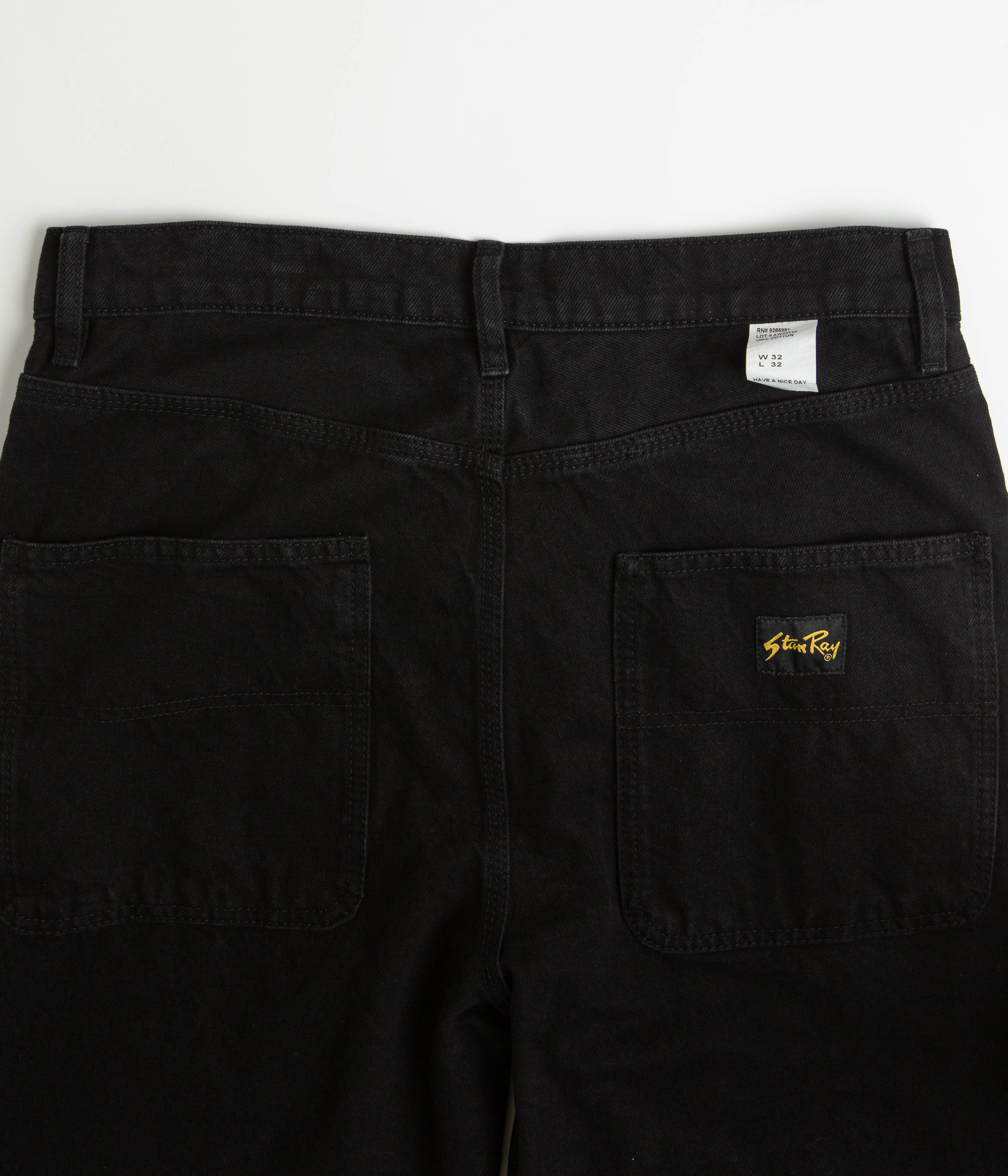 Stan Ray 5 Pocket Wide Jeans - Black Overdye Denim | Flatspot