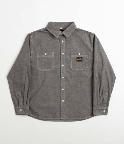 Black | Alpha Industries Shirt - Embroidery Basic Chambray Ray Sweatshirt - AspennigeriaShops Stan