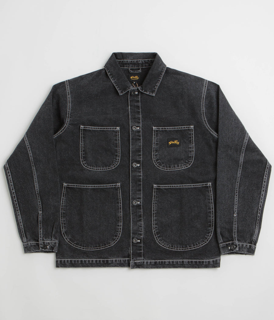 Stan Ray Coverall Jacket in Stonewashed Black Denim