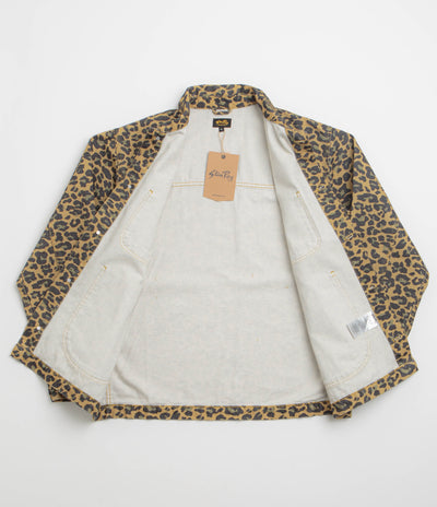 Stan Ray Coverall Jacket in Washed Leopard Camo Duck