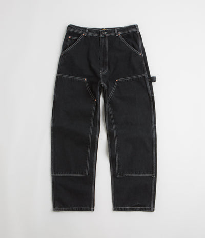 Stan Ray Double Knee Pants in Stonewashed Black Denim