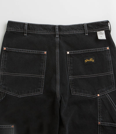Stan Ray Double Knee Pants in Stonewashed Black Denim