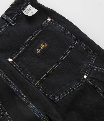 Stan Ray Double Knee Pants in Stonewashed Black Denim