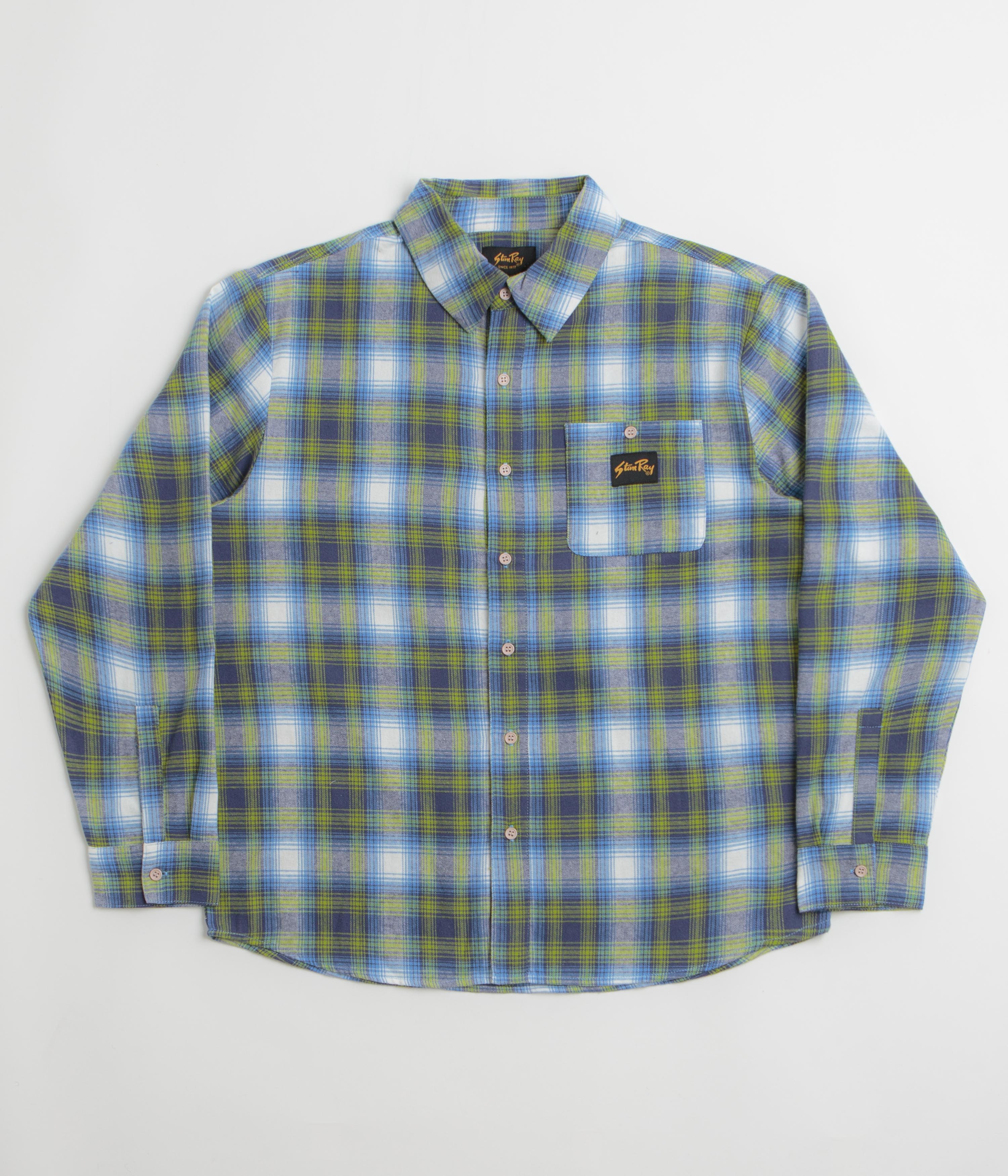 Stan Ray Flannel Shirt in Bright Blue Plaid
