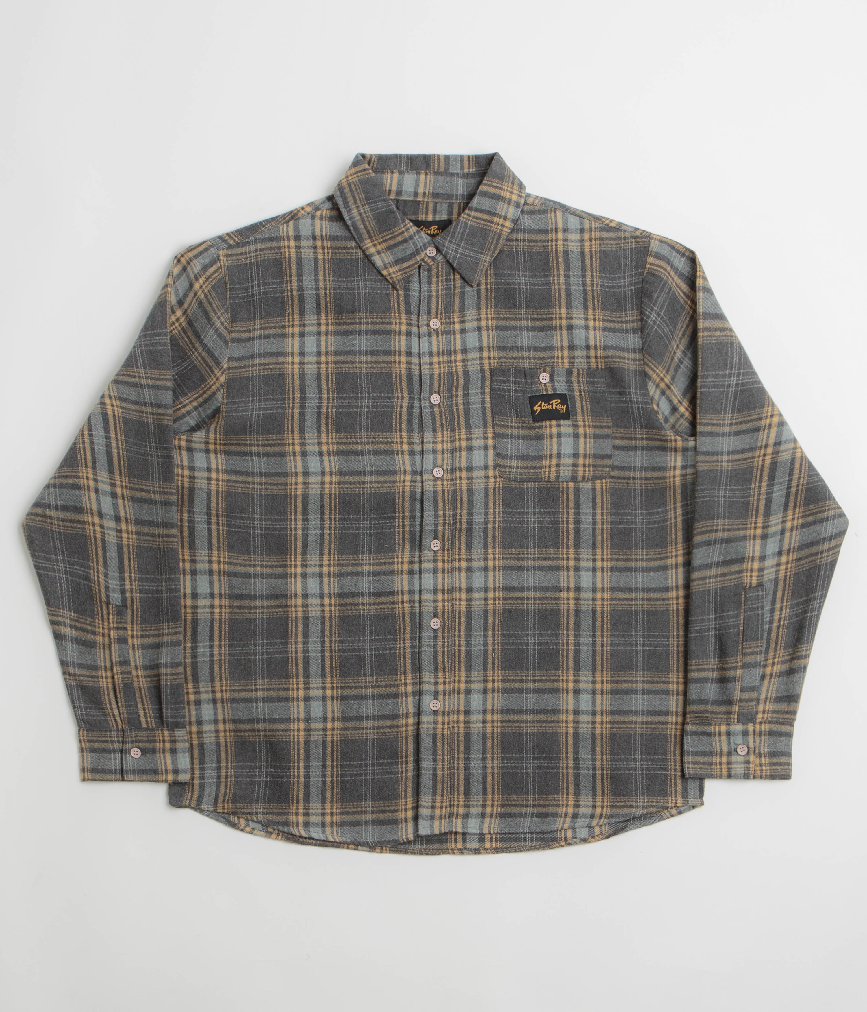 Stan Ray Flannel Shirt in Charcoal Plaid
