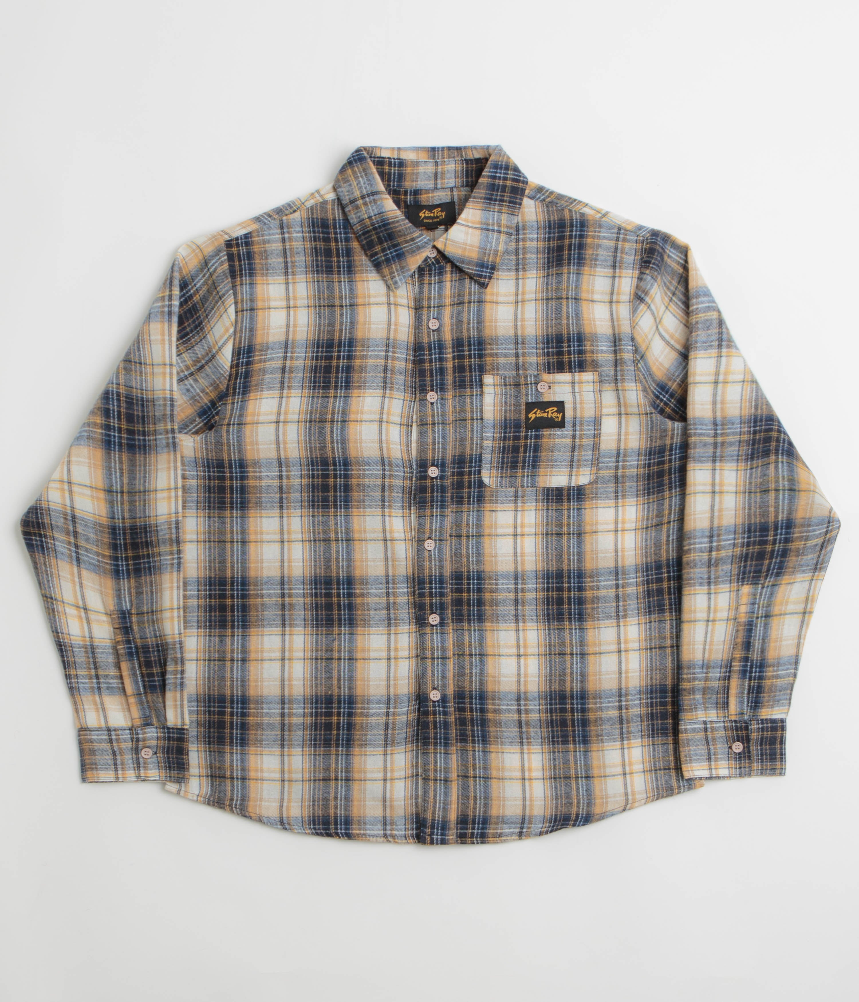 Stan Ray Flannel Shirt in Navy Plaid and White