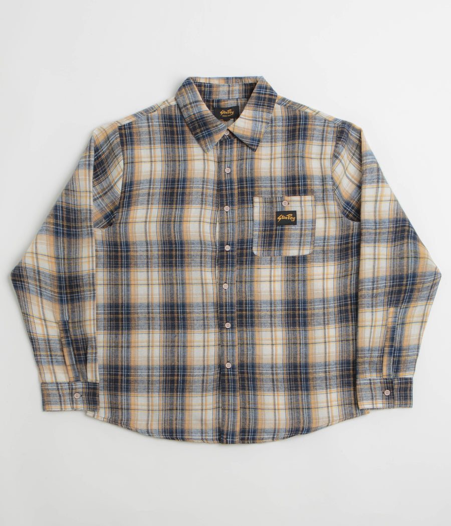 Stan Ray Flannel Shirt in Navy Plaid and White