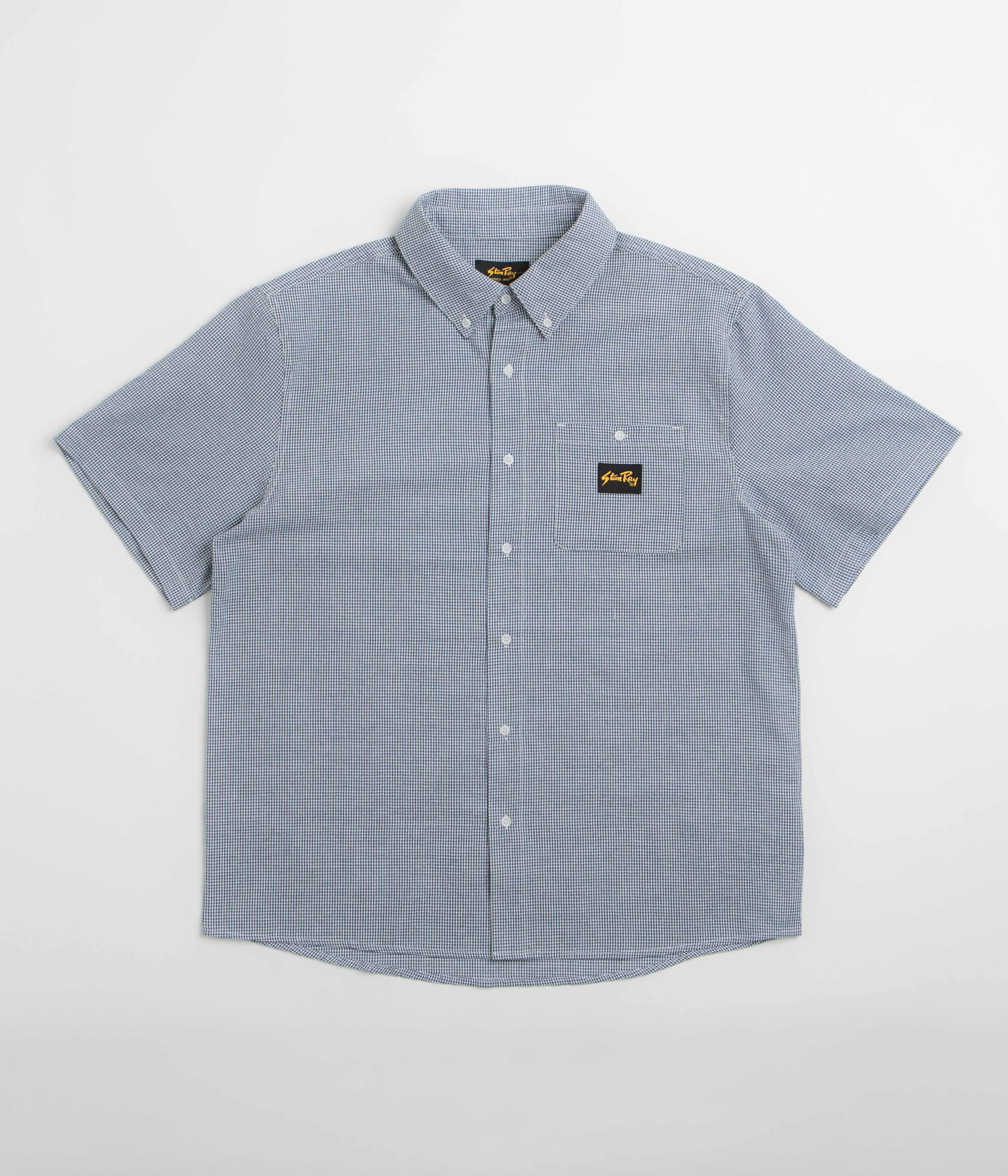 Stan Ray Flannel Short Sleeve Shirt - Blue Gingham