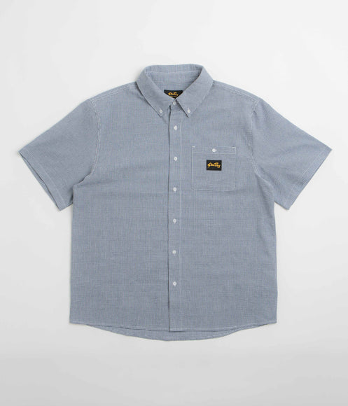 Stan Ray Flannel Short Sleeve Shirt - Blue Gingham