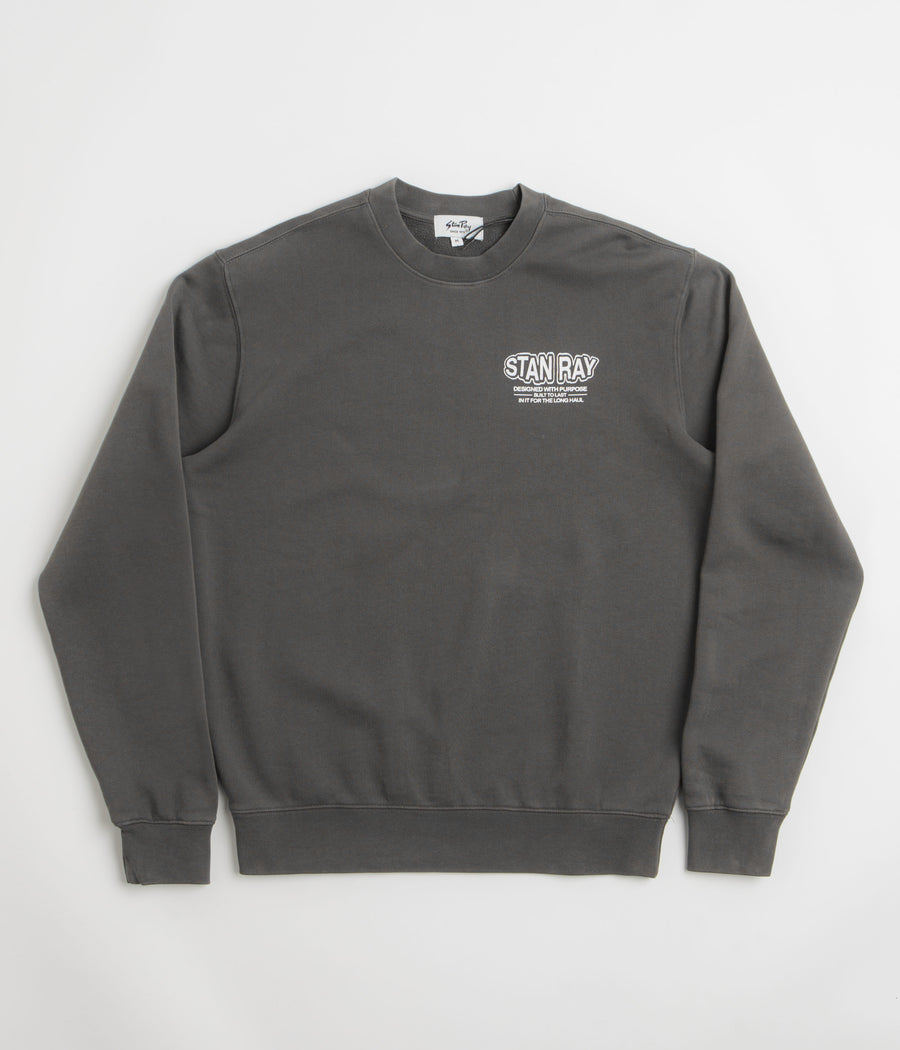 Stan Ray Long Haul Crewneck Sweatshirt in Washed Black