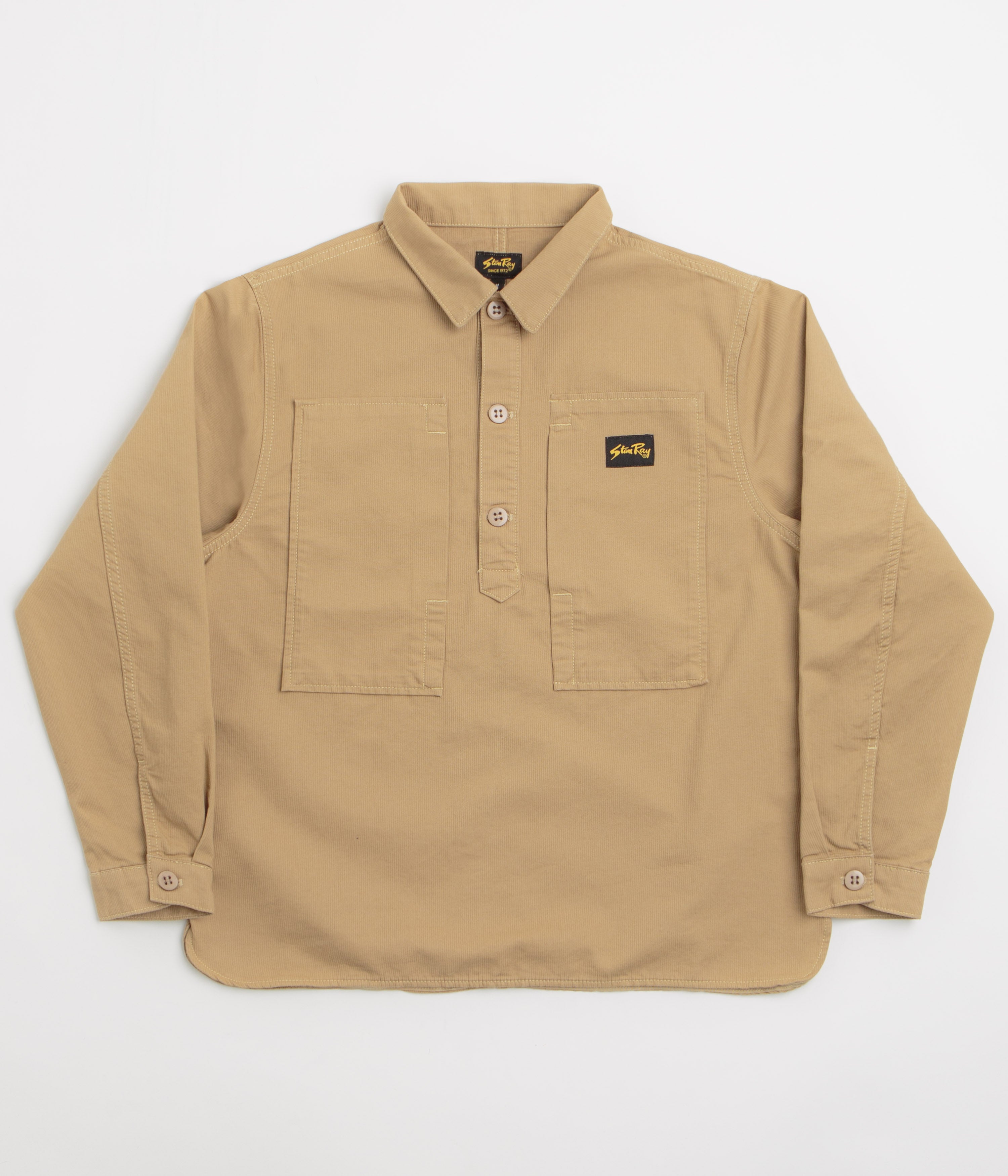 Stan Ray Painters Pop Over Shirt in Khaki Bedford