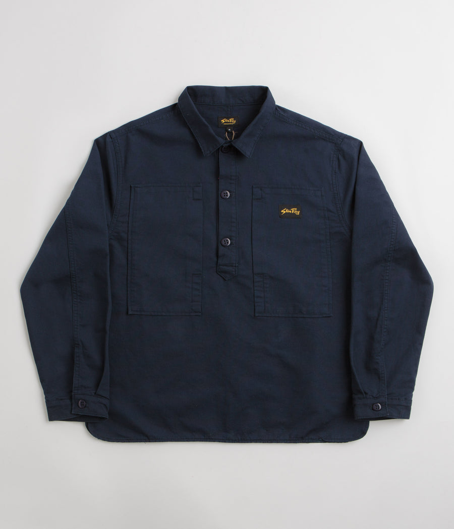 Stan Ray Painters Pop Over Shirt in Navy Bedford