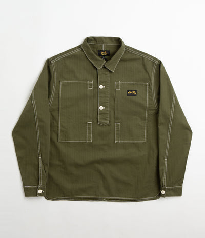 Stan Ray Painters Shirt - Olive Herringbone