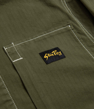Stan Ray Painters Shirt - Olive Herringbone