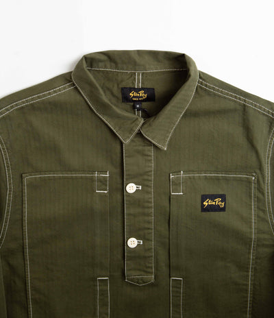 Stan Ray Painters Shirt - Olive Herringbone