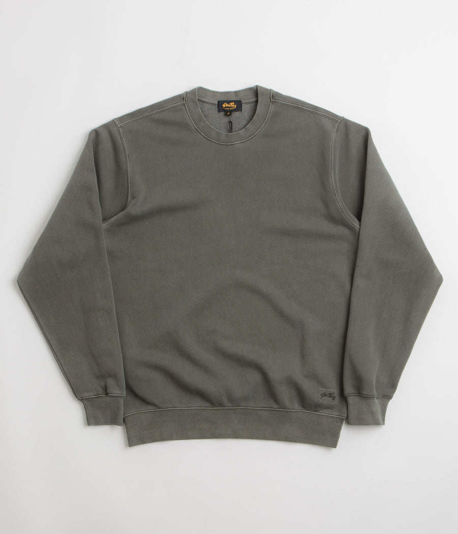 Stan Ray Patch Crewneck Sweatshirt in Washed Black