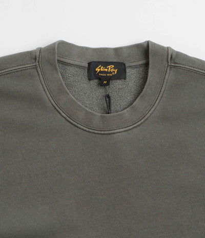 Stan Ray Patch Crewneck Sweatshirt in Washed Black