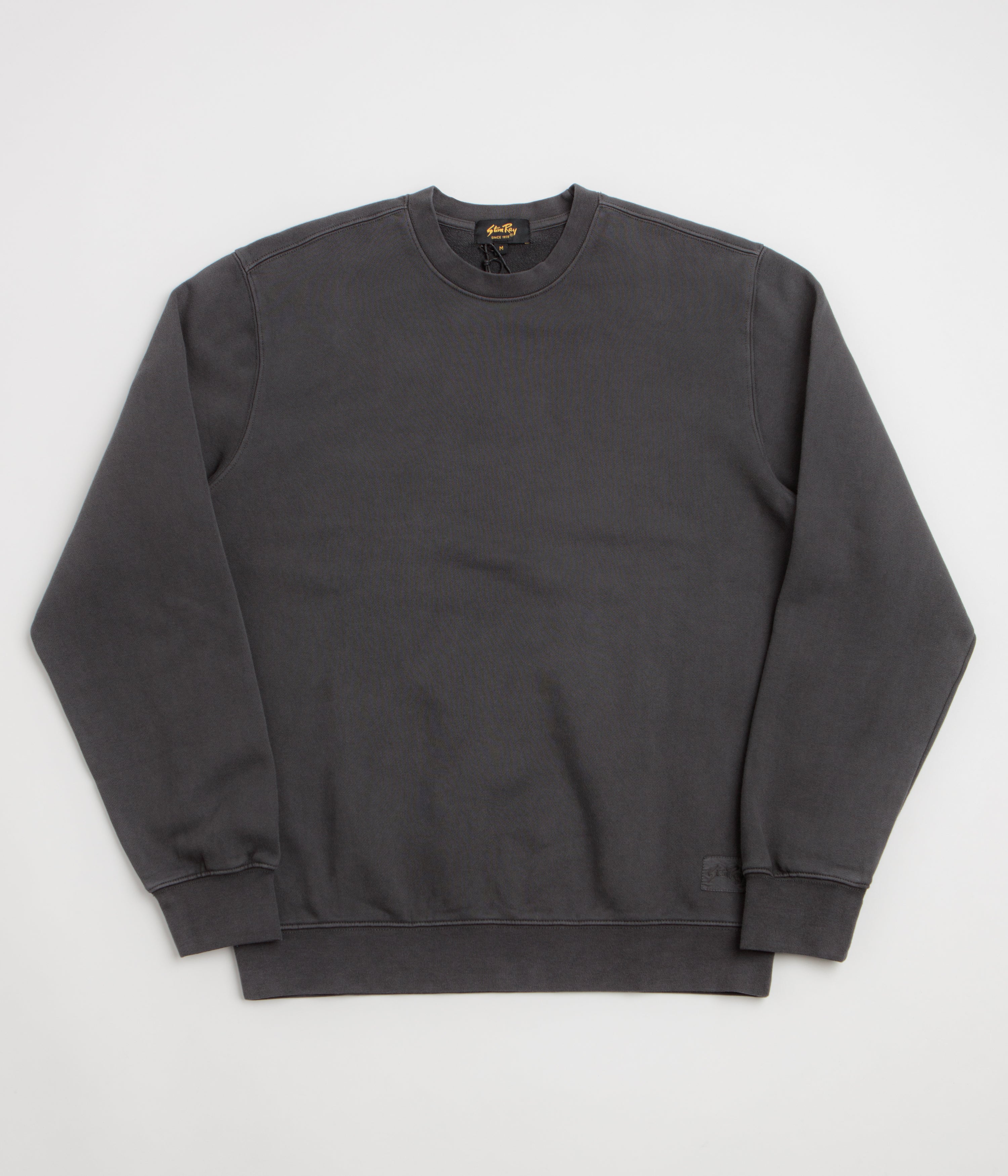 Stan Ray Patch Crewneck Sweatshirt - Washed Black / White