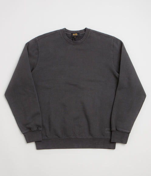 Stan Ray Patch Crewneck Sweatshirt - Washed Black / White