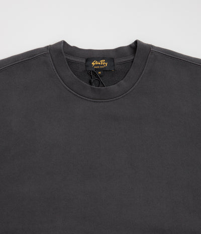 Stan Ray Patch Crewneck Sweatshirt - Washed Black / White