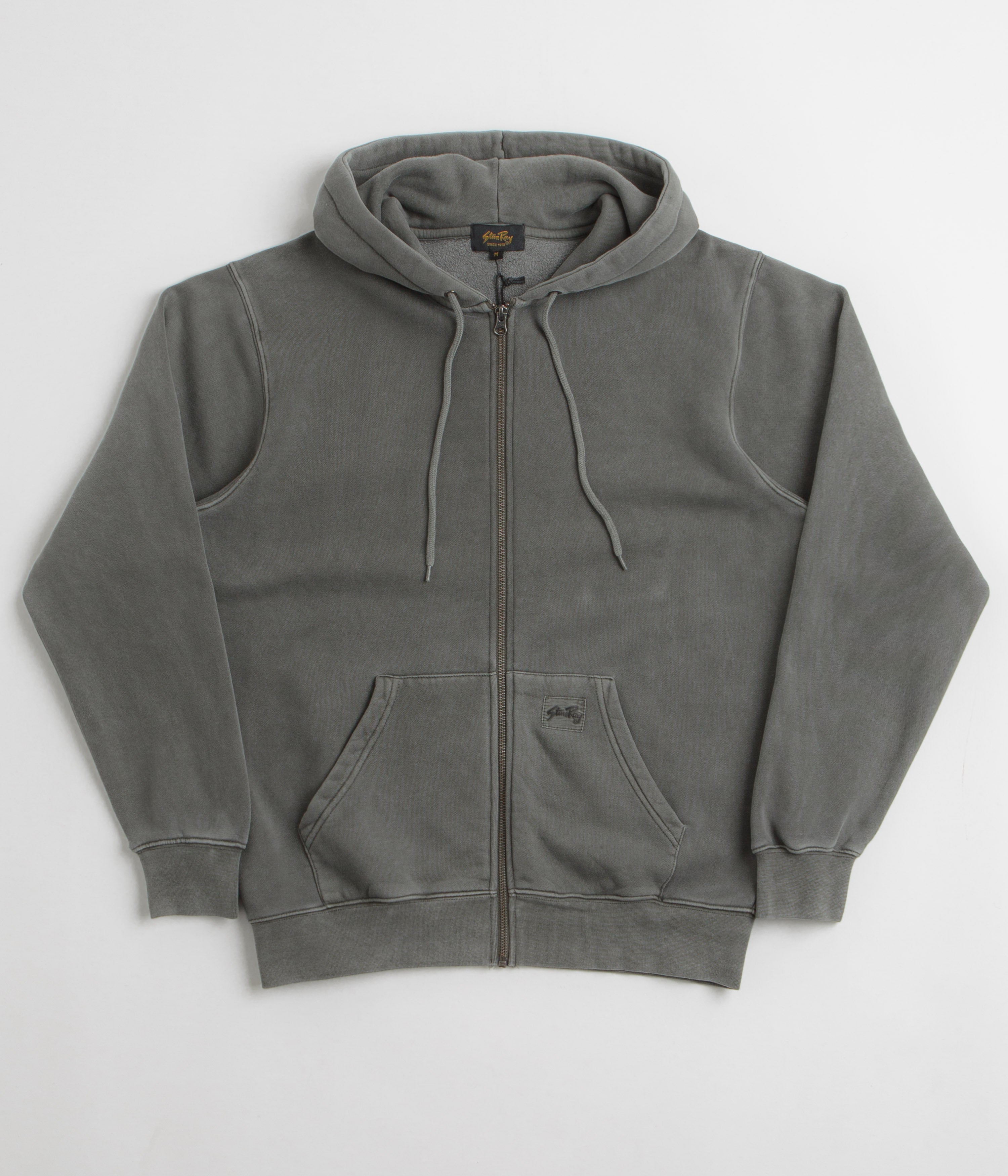 Stan Ray Patch Zip Hoodie in Washed Black