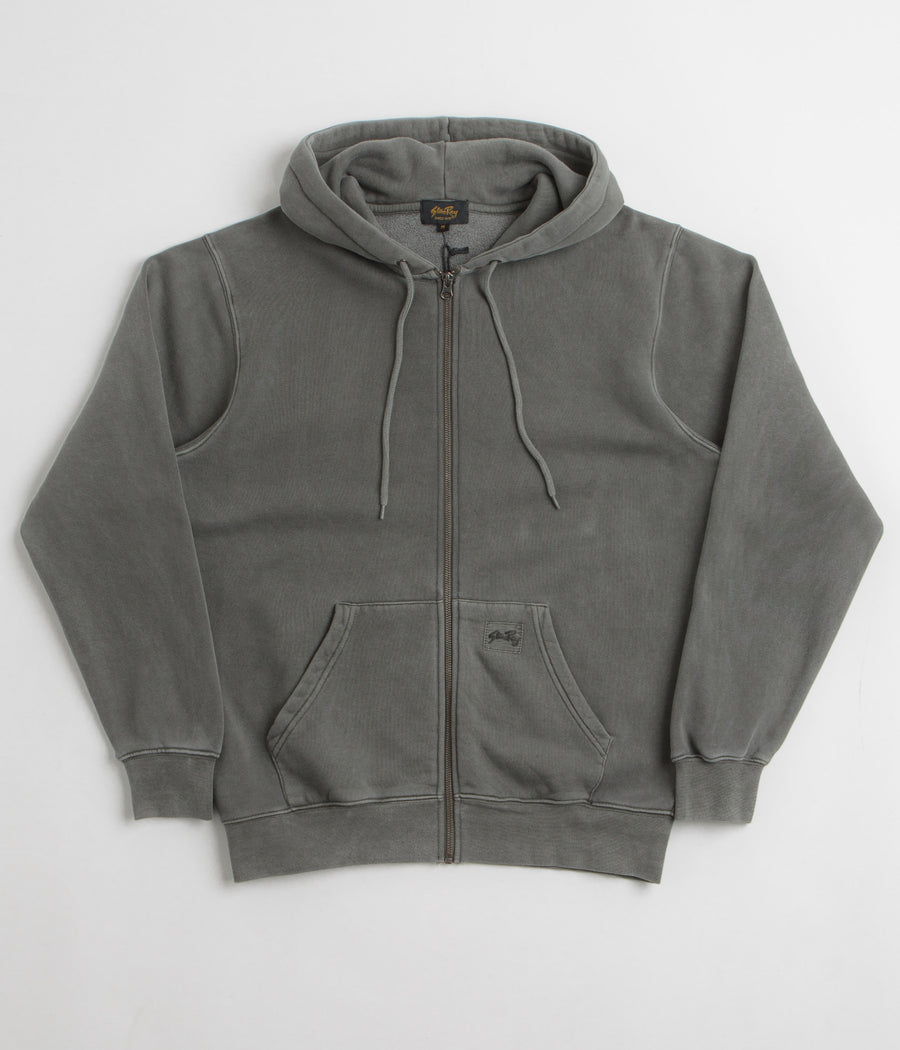 Stan Ray Patch Zip Hoodie in Washed Black