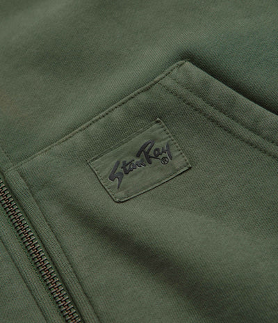 Stan Ray Patch Zip Hoodie in Washed Green