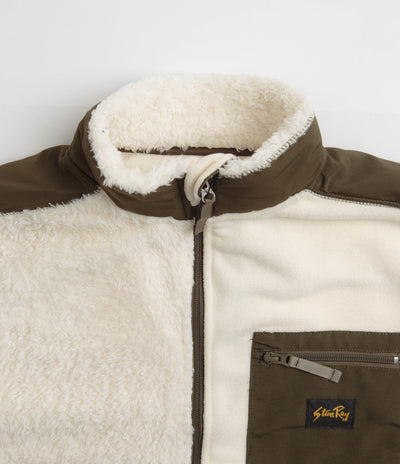 Stan Ray Patchwork Fleece Jacket - Natural / Olive