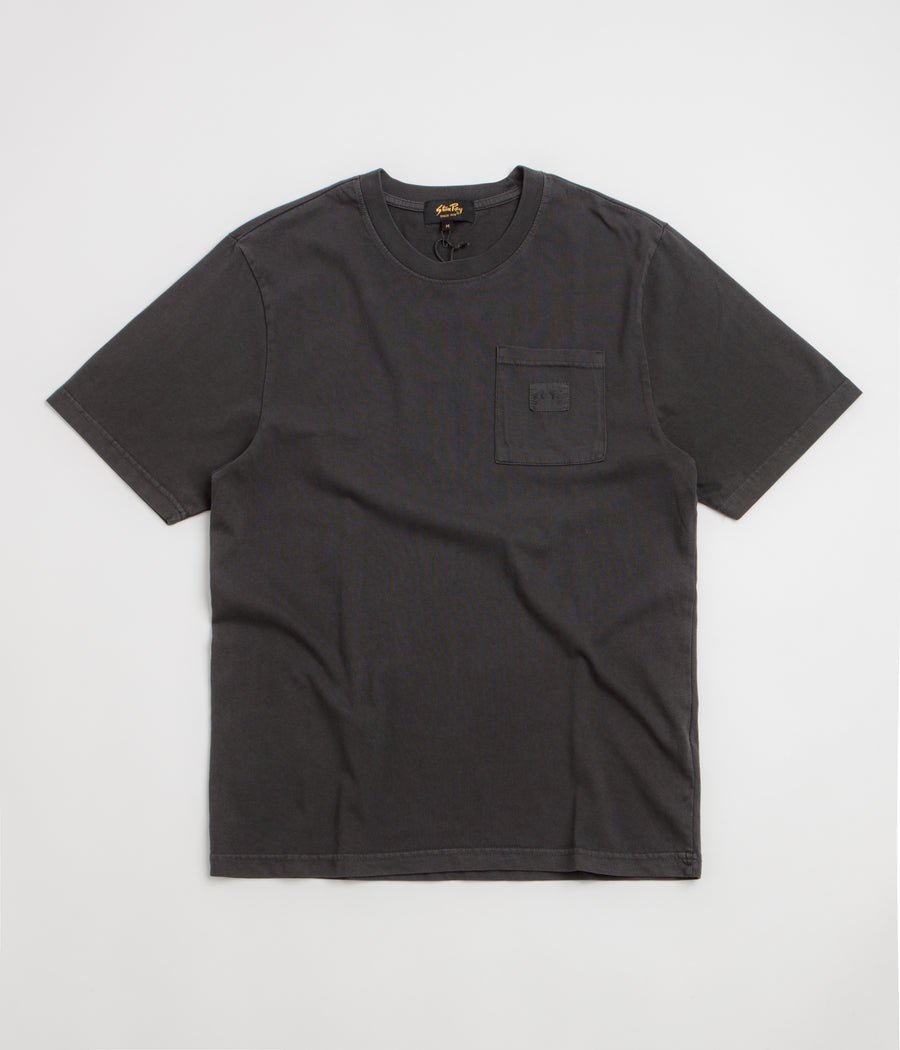 Stan Ray Pocket T-Shirt - Washed Black / White