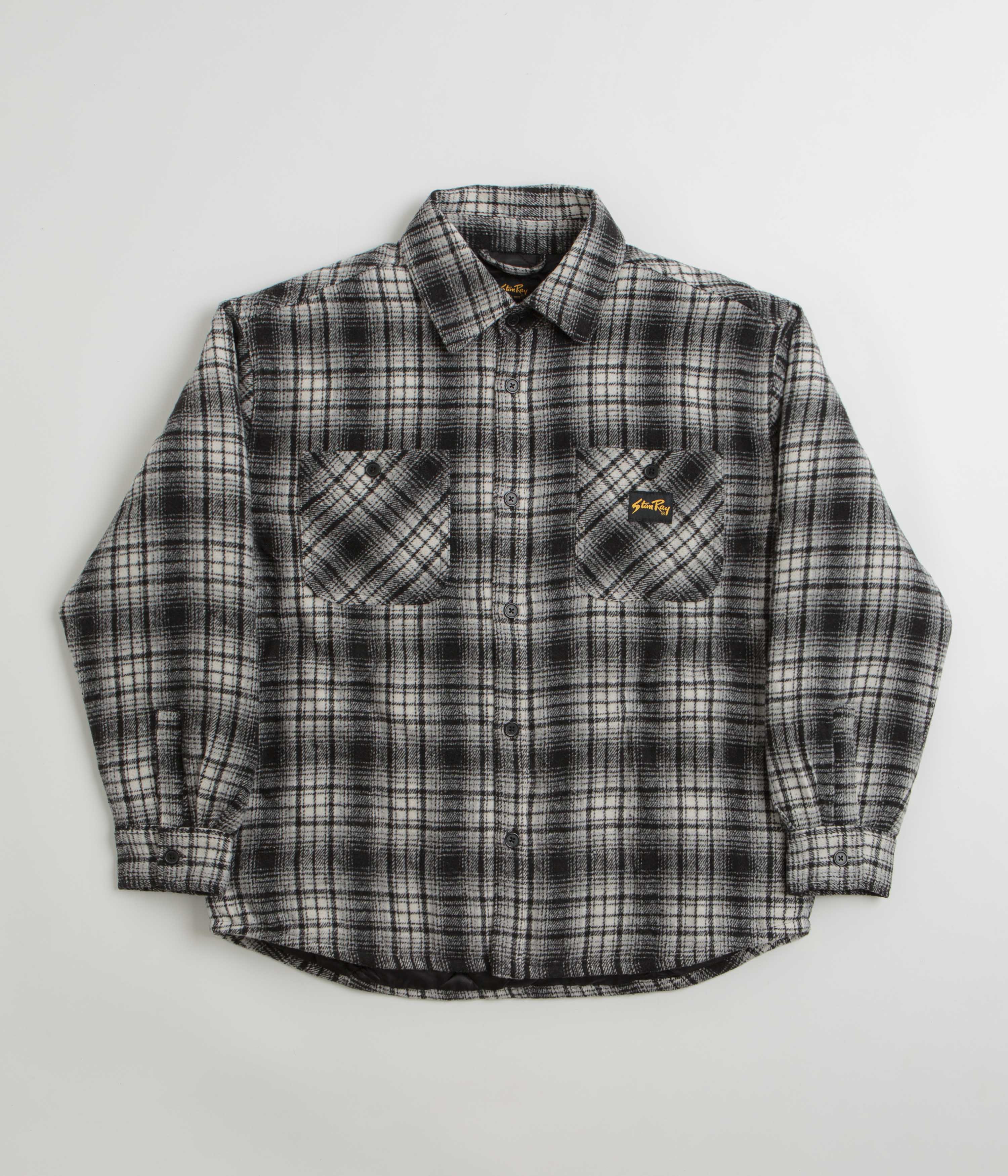 Stan Ray Quilted Plaid Overshirt in Blue