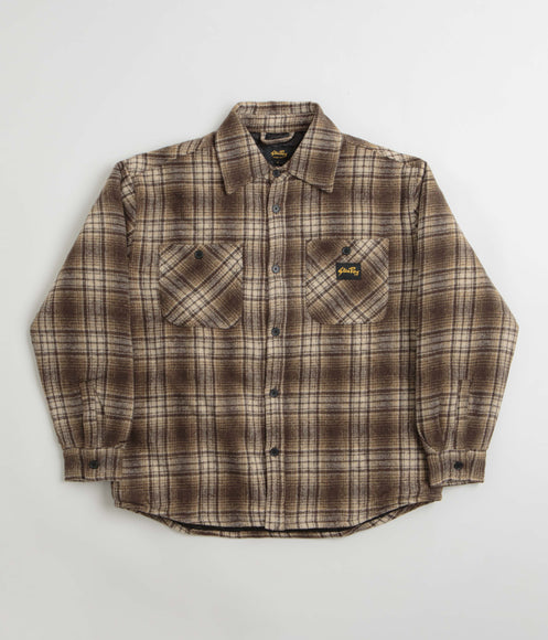 Stan Ray Quilted Plaid Overshirt - Brown